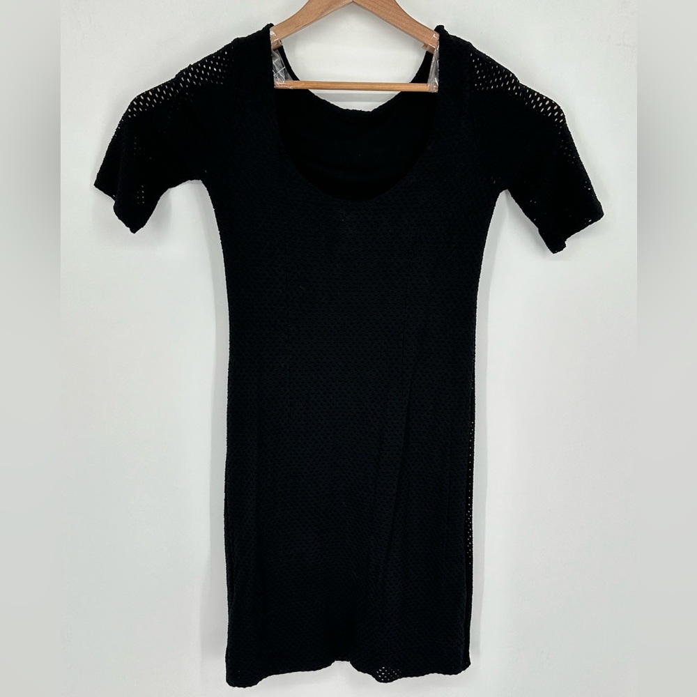 Banana Republic Women’s Black Pencil Sz 4 Dress Stretch Lined Mesh U3